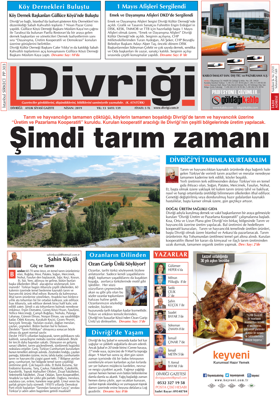 Divrigi 139 Nisan 2