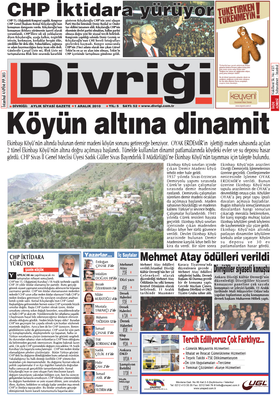 Divrigi Gasetesi 52 sayi