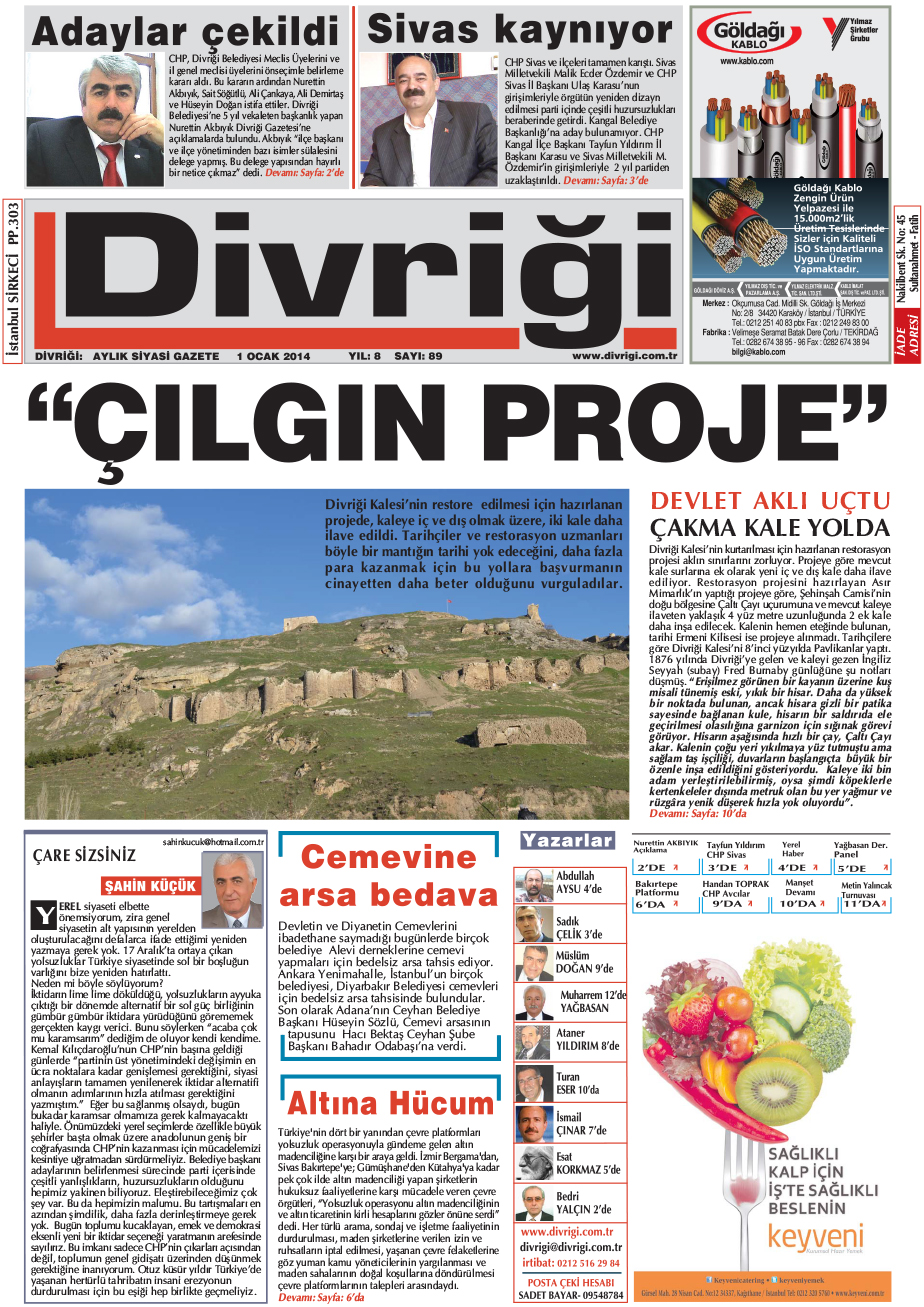 89. sayi divrigi gaz.