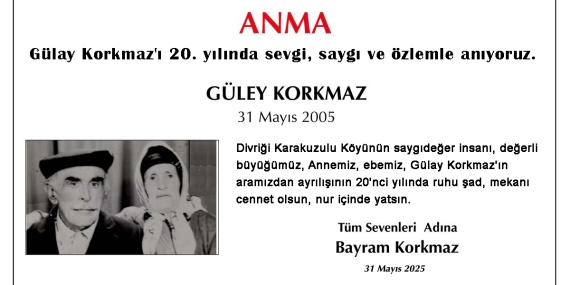 Gülay Korkmaz’ı 20. yılında sevgi, saygı ve özlemle anıyoruz.